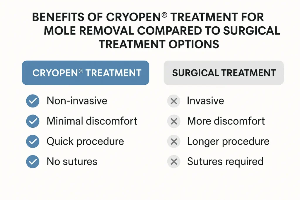 Benefits of professional mole-removal assessment at LA LIPO Enfield Highway
