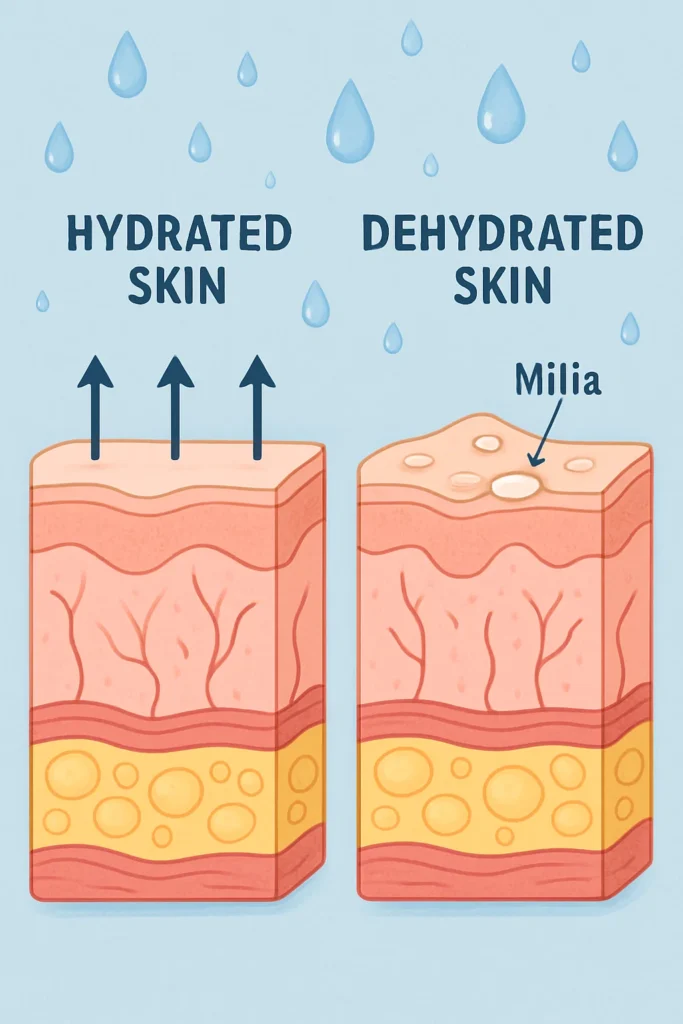 The importance of hydration and milia production Enfield Highway